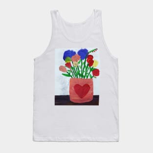 Flower Bouquet Painting Tank Top